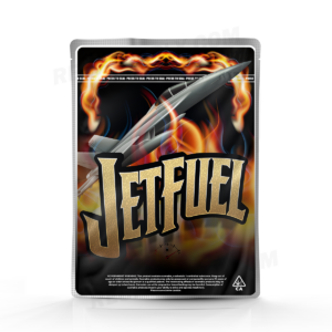 Jet Fuel Mylar bag – pre-designed cannabis packaging by Re-Up Supply Co.