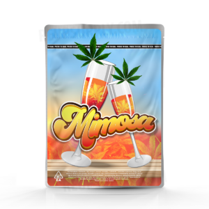 Mimosa Mylar bag – pre-designed cannabis packaging by Re-Up Supply Co.