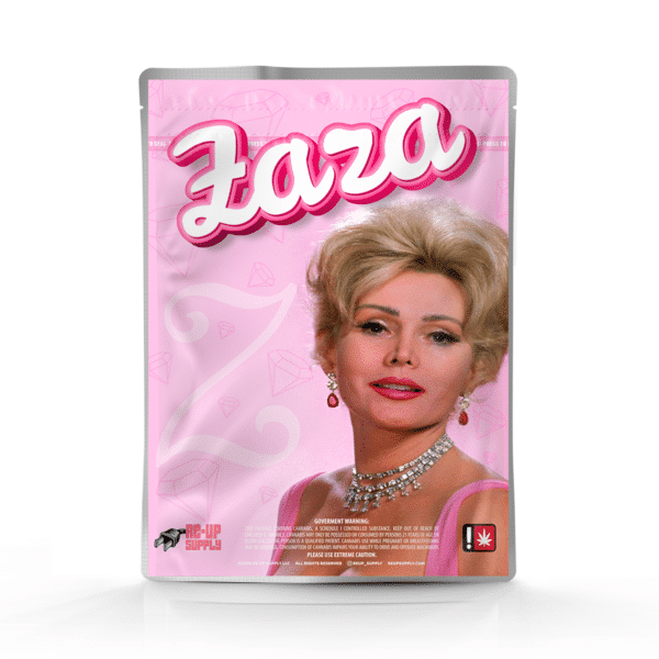 Zaza Mylar bag – pre-designed cannabis packaging by Re-Up Supply Co.