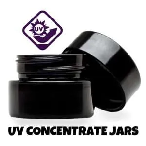 5ml Concentrate Jars - Black UV Glass (Miron Style)